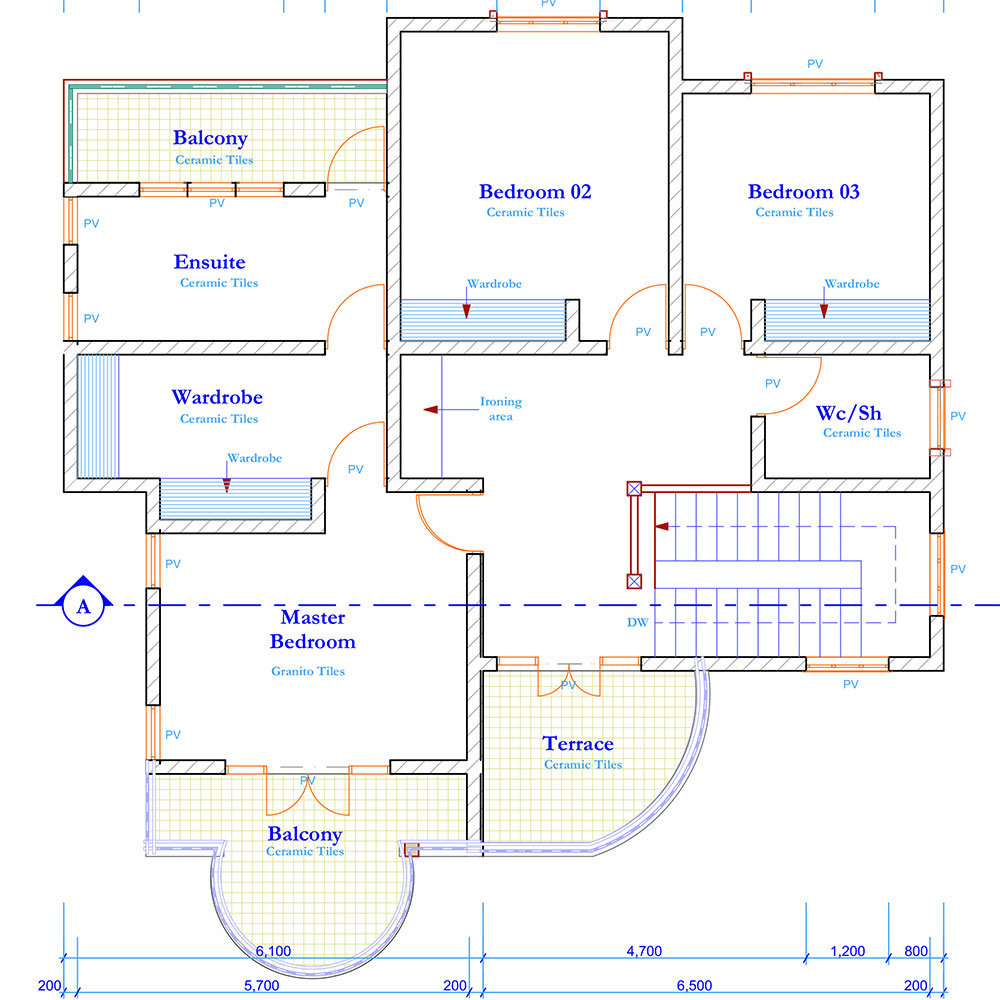 Tevvo Build 5 Bedroom Maisonette Five Bedroom EP-006